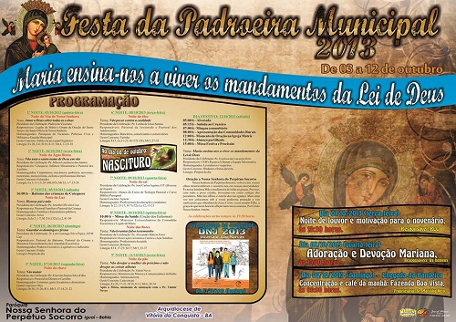 Cartaz da Festa da Padroeira Municipal 2013