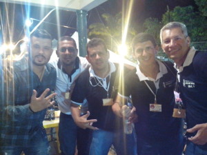 Grande transmissão realizada pela equipe 104.9, com Luan Soares, Gildemar, Marcos Pinto, Ney Miranda e Wendel Oliveira (Foto: Divulgação)