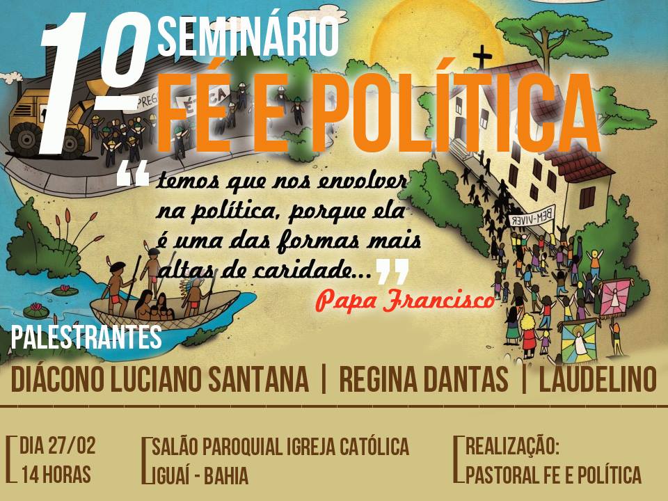 Cartaz do Seminário Fé e Política